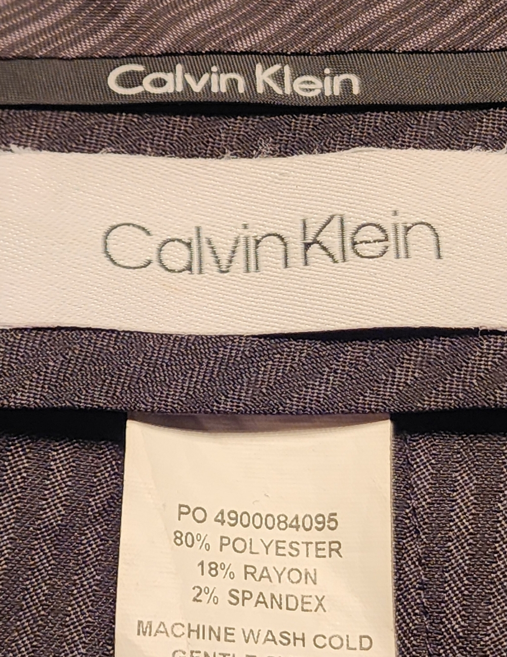Calvin Klein Men's Modern Fit Dress Pant In Black Size 38x30 - Picture 11 of 12